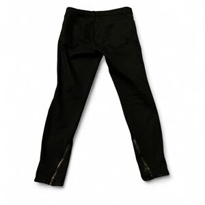 J Brand x Christopher Kane CK Shadow Skinny Jeans Zipper Moto Biker Black 28